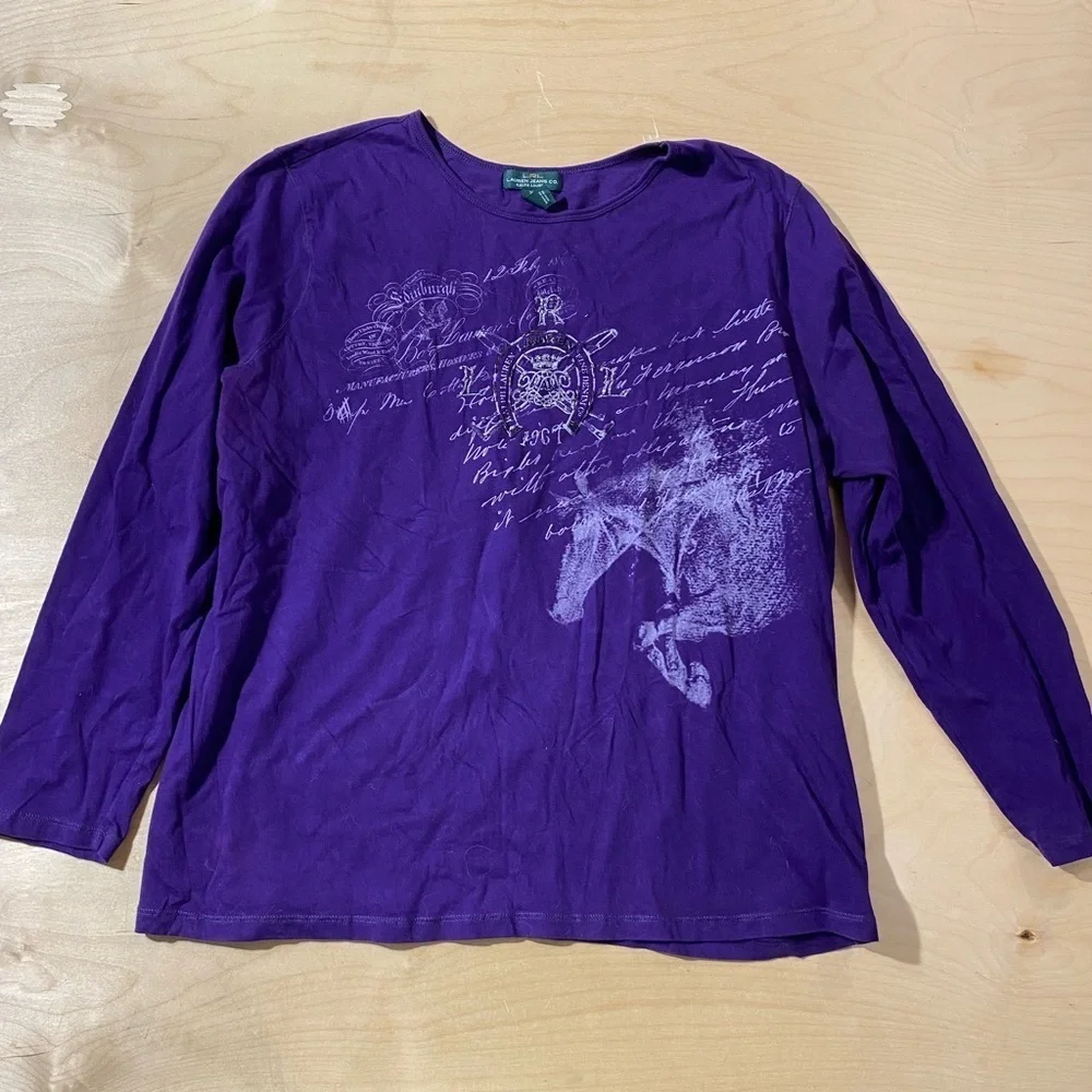 Ralph Lauren Purple Long Sleeve Tee 2X (NP)